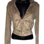 Playboy Vintage Y2K Velour Cropped Hoodie Zip Up Rhinestone Bunny Logo Jacket Photo 0