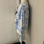 PINK - Victoria's Secret Victoria’s Secret PINK, Long Sleeve Blue/White Tie Dye Crop Top  L Casual  Boho Photo 5