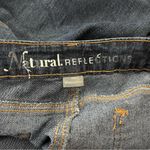 Natural Reflections Mid Rise Straight Leg Jeans Embroidered Dark Wash 16P Photo 2