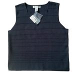 Geoffrey Beene women's XL black stretchy sleeveless casual top spring summer Photo 1