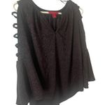 Jennifer Lopez Black Shimmery PeekABoo L/Sleeve top, Size M, $24, B53 Photo 3