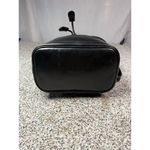 Dooney & Bourke Vintage Black Leather Canvas Drawstring Bucket Bag Photo 13