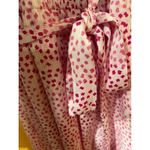 EXPRESS  Pink Dot High Neck Halter Ruffle Asymmetrical Dress Waist Tie Size Small Photo 5