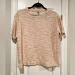 Old Navy Size S Coral Ombré Embroidered Stripe Short Sleeve Crew Neck Tee Shirt Photo 0