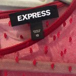 EXPRESS  red lace fairy skater tulle floral long sleeve dress size 10 Photo 5