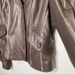 Zenobia Chocolate Brown 100% Leather Italian Moto Jacket 6 Photo 6