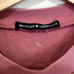 Brandy Melville  Embroidered‎ Butterfly Cropped T-Shirt Baby Tee Muave Pink Photo 3