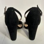 Rouge Helium ROUGE Black Suede Ankle Strap Block Heel Sandals Women Size 11 RAMPAGE04S Photo 4