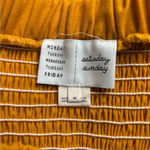 Anthropologie Saturday Sunday  Mustard Tiered Ruffle Bailee Skirt Size Medium Photo 4