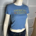 American Eagle Logo Cropped Baby Tee Size Medium Photo 9