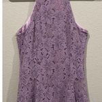 Revolve NBD Lilac Lace Halter Mini Dress Photo 3