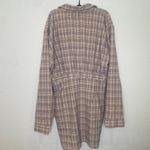 Pretty Little Thing Plaid Long Sleeve Button Down Lilac Shirt Dress NWT Sz 16 Photo 6