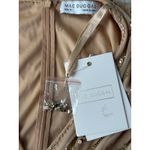 Mac Duggal NWT  Beaded Gown Womens 12 Gold Sequin Mesh Kimono Maxi Dress Formal Photo 2