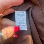 Waverly Grey chocolate brown faux leather blazer jacket western moto Size 6 Photo 4