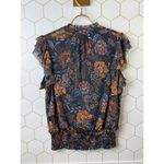 Evereve  Lavender Tinslee Floral Smocked Mesh Top - Size - Small Photo 2