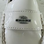 Coach  Odette Solid Ivory Patent Leather Driver Loafer Silver Logo - US 6.5 Photo 3