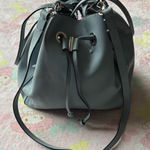 ZARA power blue leather large convertible bucket bag (new) Photo 0