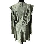 ZARA  Long Sleeve Ruffle Mini Dress Medium Women’s Sea Green 8342/252 Photo 2