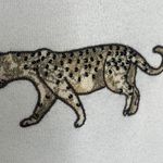 Charter Club  Jaguar Applique T Shirt Ruffle Sleeve Beaded Sz Small Photo 2