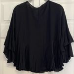 ZARA  black flowy blouse size small Photo 3