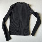 French Connection Pleated high neck long sleeve blouse metallic black Photo 2