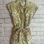 Stile Collection Women’s Earthy Boho Belted Linen Blend Romper Size Small Photo 0