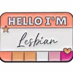 PacSun Lesbian Pride Pin Gay Rights LGBTQ 1.2in x 0.8in NEW Photo 0