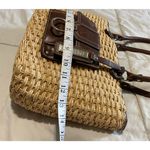 American Living  Straw and Leather Lined Handbag Photo 9