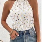 SheIn  Heart & Golden dot keyhole back bodysuit S Photo 0