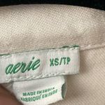 Aerie  Button Down Shirt Women’s XS Cream Pearl Snap Buttons Photo 3