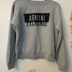 Armani Exchange  Women’s Heather Gray Crew Neck Sweater — Size S Photo 0
