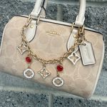 Coach NWT Mini Rowan Crossbody Bag In Signature Canvas CW329 Gold/Sand/Chalk Photo 0