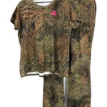Mossy Oak Brush Camo Set, T-Shirt and Pants Green Beige Brown 2XL / 14 Photo 0