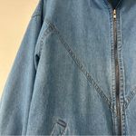 Blair Y2K  Denim Quilted Jacket Embroidered Floral Western Puff Large Photo 4