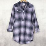 Wrangler  Womens Flannel Nightshirt M‎ Western Sleep Retro Rodeo Coastal Cowgirl Photo 1