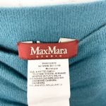 MaxMara Studio Womens Cashmere Wool Dress With Infinity Scarf Teal Blue Small Photo 9