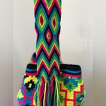 HANDMADE AUTHENTIC WAYUU COLUMBIAN BUCKET BAG Black Photo 4