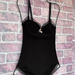 ERES black lace trimmed body suit size 36B Black Photo 1