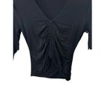 Good American Black Long Sleeve Ruched Top Women's Size 0 NEW Photo 2