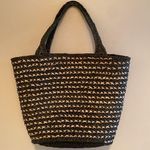Annabel Ingall Australian Raffia Small Bibi Tote Gray V Deep Green Tan Cross Bag Photo 5