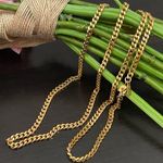 Monet Vintage Gold Plated Miami Cuban Link Vermeil 36-inch Long Necklace Photo 0