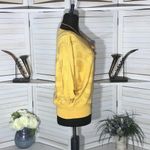 Vintage 80s 90s Yellow Knit Blouse Dolman Sleeves Large Photo 2
