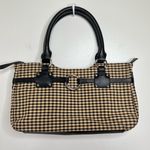 Longaberger  Homestead Checked Plaid Shoulder bag Purse tan black double handle Photo 0