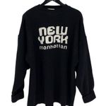Topshop Curve Knit New York Sweater in Monochrome Black Size 8-10 Medium Photo 0