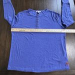 Peace Love World  Confetti Rib Knit Henley Baja Blue M A628317 NEW Photo 7