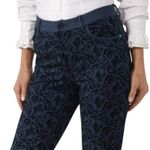 Soft Surroundings  Pants Medium Petite Flocked Baroque Velvet Burnout Stretch Photo 2