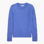 J.Crew EUC Teddie Purple Blue Cotton Pullover Sweater Sz Large - Small hole Photo 1