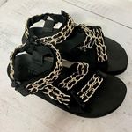 NEW Arizona Love Trekky Chain Flat Slip On Sport Sandals Black Womens EU 36/US 6 Photo 2