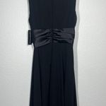 Connected Apparel Black Chiffon Satin Dress Size 8 Vintage Y2K Fits Small Photo 5