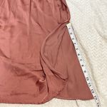 Young Fabulous and Broke Brownish Satin Slip Midi Skirt with side slit Size S Photo 7